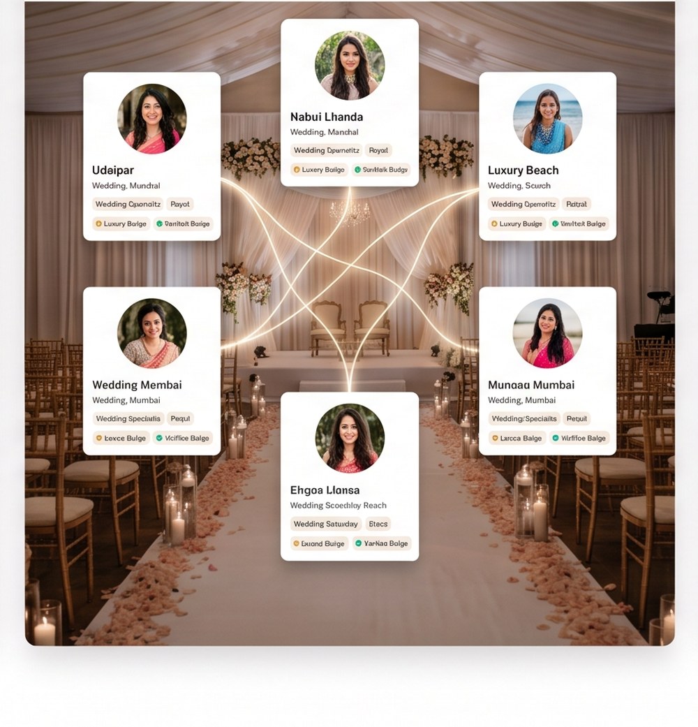 WedVowSutra shortlisting verified wedding planners for a couple